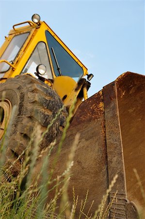 yellow backhoe Stock Photo - Budget Royalty-Free & Subscription, Code: 400-03949041