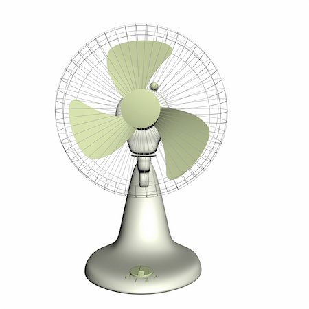 3D render of the plastic electrical fan Stock Photo - Budget Royalty-Free & Subscription, Code: 400-03949659