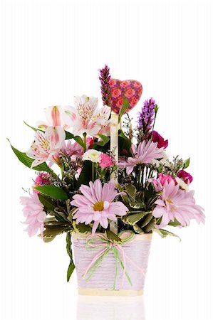 simsearch:622-06191283,k - Bouquet of flowers isolated on white Foto de stock - Royalty-Free Super Valor e Assinatura, Número: 400-03949776