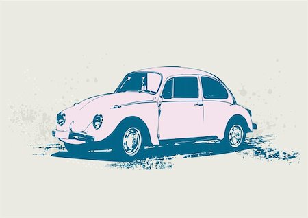 simsearch:622-02759377,k - vector illustration of old car Stock Photo - Budget Royalty-Free & Subscription, Code: 400-03949812