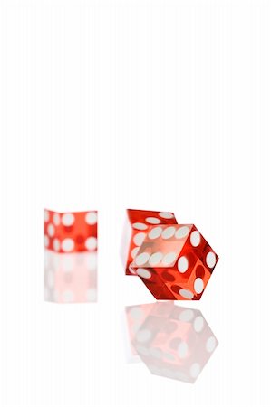simsearch:400-07775500,k - Dice isolated on white background Stock Photo - Budget Royalty-Free & Subscription, Code: 400-03949941