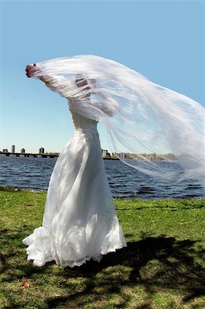 Bride outdoors Stock Photo - Budget Royalty-Free & Subscription, Code: 400-03940449