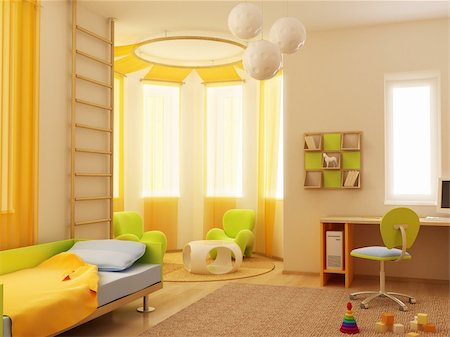 simsearch:400-04623620,k - 3d interior of the children's room Fotografie stock - Microstock e Abbonamento, Codice: 400-03940520