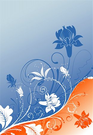 simsearch:400-03952357,k - Flower background frame, element for design, vector illustration Stock Photo - Budget Royalty-Free & Subscription, Code: 400-03940547