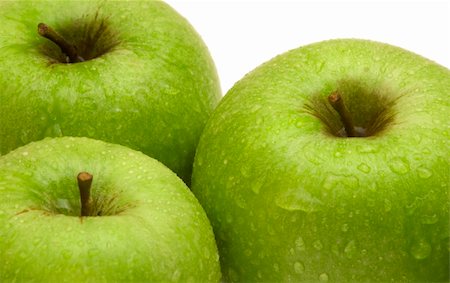 simsearch:400-05033339,k - green apples on white background Stock Photo - Budget Royalty-Free & Subscription, Code: 400-03941172