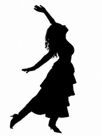 dramatic hands - Dramatic dancer silhouette Photographie de stock - Aubaine LD & Abonnement, Code: 400-03941211