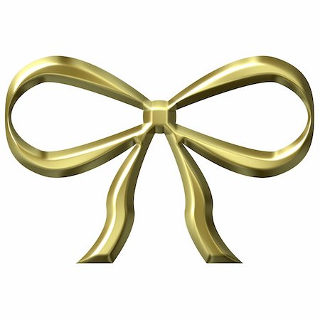 simsearch:614-03191359,k - 3D Golden Bow Photographie de stock - Aubaine LD & Abonnement, Code: 400-03941708