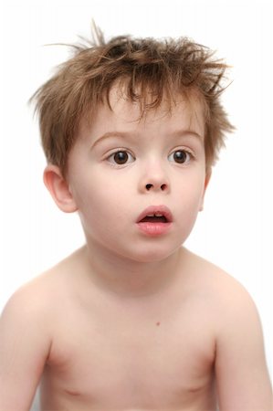 The surprised boy looks with interest aside Stockbilder - Microstock & Abonnement, Bildnummer: 400-03941904