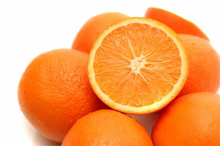 It is a lot of oranges on a white background Stockbilder - Microstock & Abonnement, Bildnummer: 400-03941921