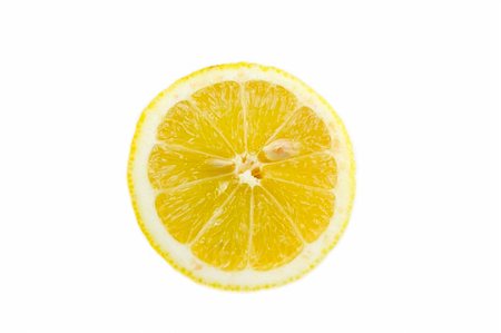 Partof Fresh Lemon isolated on white background Stock Photo - Budget Royalty-Free & Subscription, Code: 400-03941965