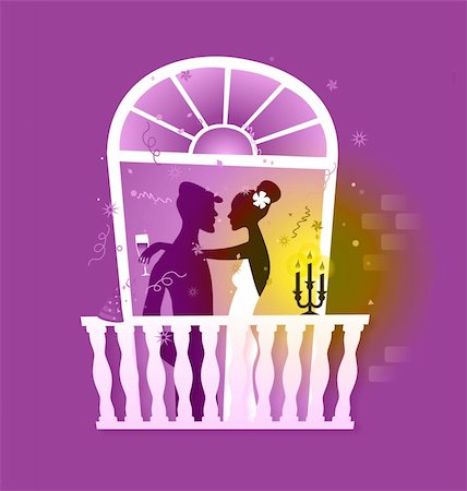 simsearch:400-05071595,k - Vector illustration of Couple celebrating romantic dinner Stock Photo - Budget Royalty-Free & Subscription, Code: 400-03942959