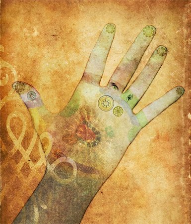 simsearch:400-03942987,k - Illustration of a hand with reflexology points Stock Photo - Budget Royalty-Free & Subscription, Code: 400-03942986