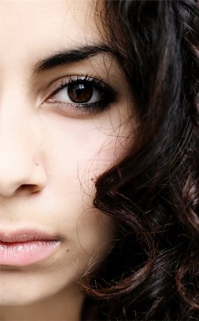 simsearch:400-04552932,k - Half face abstract of a beautiful middle eastern girl Stock Photo - Budget Royalty-Free & Subscription, Code: 400-03943616