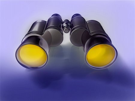 simsearch:859-08359558,k - 3d concept illustration of binoculars with orange lenses Foto de stock - Royalty-Free Super Valor e Assinatura, Número: 400-03943637