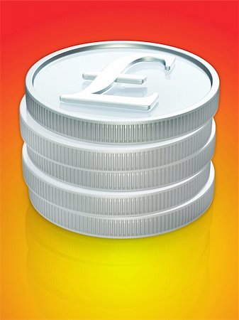 simsearch:614-03903063,k - Coins 3d Stock Photo - Budget Royalty-Free & Subscription, Code: 400-03943657