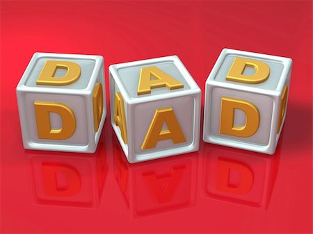 father daughter blocks - block letters - 3d concept illustration Stock Photo - Budget Royalty-Free & Subscription, Code: 400-03943660