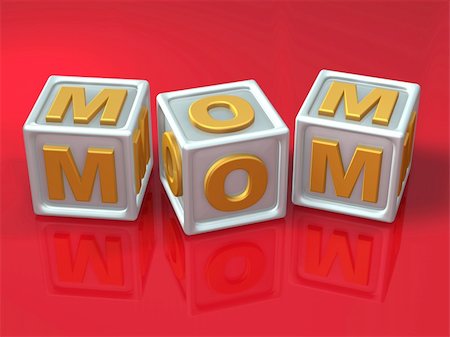 father daughter blocks - block letters - 3d concept illustration Foto de stock - Super Valor sin royalties y Suscripción, Código: 400-03943708