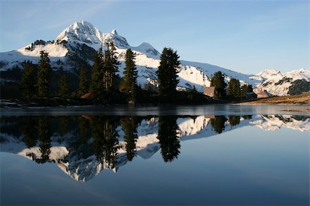 A reflection of Garibaldi mountain. Stock Photo - Budget Royalty-Free & Subscription, Code: 400-03943800