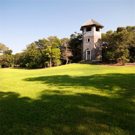 simsearch:400-03943979,k - Lookout tower at park in Bald Head Island, North Carolina. Foto de stock - Super Valor sin royalties y Suscripción, Código: 400-03943954