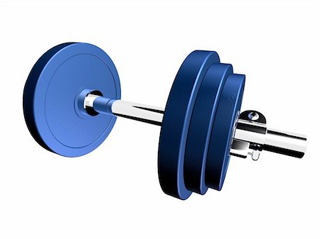 simsearch:400-04745384,k - 3d rendered illustration of a blue barbell Stock Photo - Budget Royalty-Free & Subscription, Code: 400-03954706