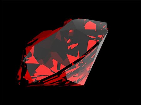 3d rendered illustration of a shiny ruby Photographie de stock - Aubaine LD & Abonnement, Code: 400-03954722