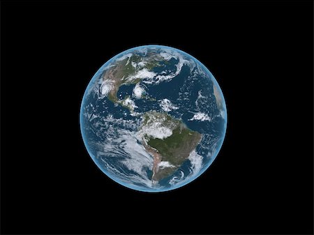 simsearch:400-04774467,k - 3d rendered illustration of our earth on a black background Foto de stock - Super Valor sin royalties y Suscripción, Código: 400-03954734