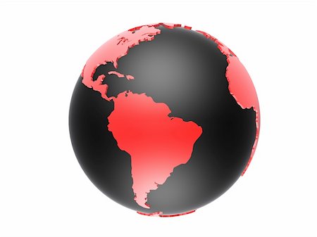 simsearch:400-04774467,k - 3drendered illustration of a red and black globe Foto de stock - Super Valor sin royalties y Suscripción, Código: 400-03954825