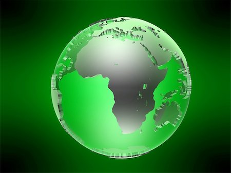 simsearch:400-03947973,k - 3drendered illustration of a green glowing globe Photographie de stock - Aubaine LD & Abonnement, Code: 400-03954826
