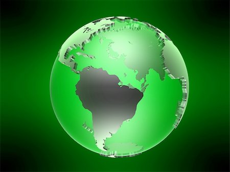 simsearch:400-04774467,k - 3drendered illustration of a green glowing globe Fotografie stock - Microstock e Abbonamento, Codice: 400-03954827