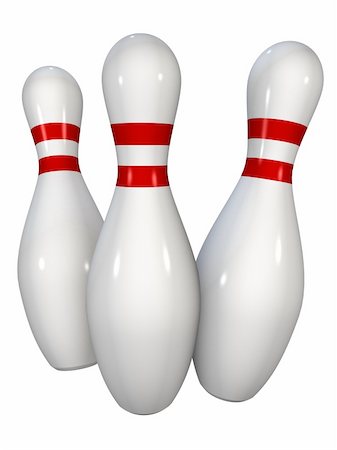 simsearch:400-05163136,k - 3d rendered illustration of some bowling pins Stockbilder - Microstock & Abonnement, Bildnummer: 400-03954839