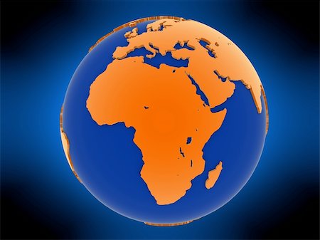 simsearch:400-03954884,k - 3d rendered illustration of a blue and orange globe Photographie de stock - Aubaine LD & Abonnement, Code: 400-03954886