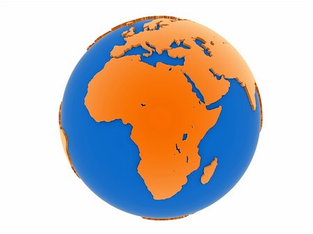 simsearch:400-04774467,k - 3d rendered illustration of a blue and orange globe Stock Photo - Budget Royalty-Free & Subscription, Code: 400-03954887