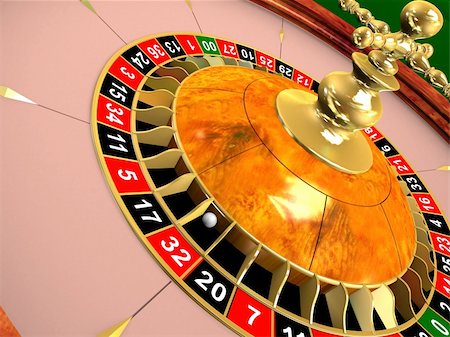 roulette (jeu) - 3d rendered illustration of a roulette wheel Foto de stock - Super Valor sin royalties y Suscripción, Código: 400-03954897