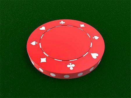 roulette (jeu) - 3d rendered illustration of one red jeton Foto de stock - Super Valor sin royalties y Suscripción, Código: 400-03954890