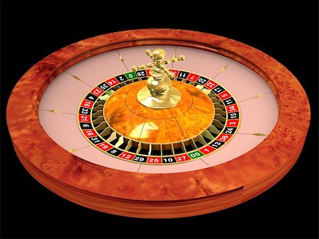 roulette (jeu) - 3d rendered illustration of a roulette wheel Foto de stock - Super Valor sin royalties y Suscripción, Código: 400-03954892