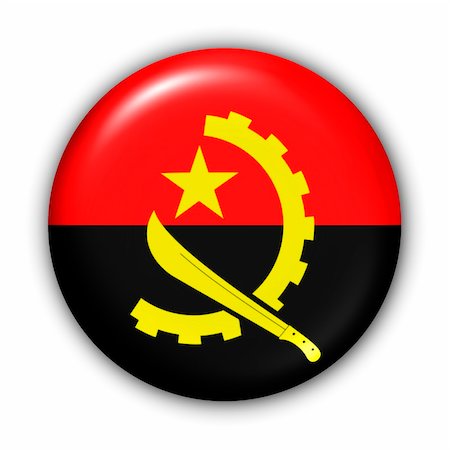 World Flag Button Series - Africa - Angola (With Clipping Path) Stock Photo - Budget Royalty-Free & Subscription, Code: 400-03955355