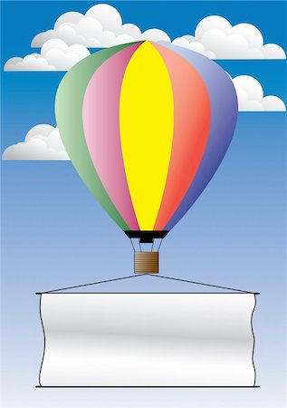 pauloribau (artist) - illustration of  hot air publicity balloon Foto de stock - Super Valor sin royalties y Suscripción, Código: 400-03955706