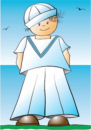 illustration of a sailor boy Foto de stock - Super Valor sin royalties y Suscripción, Código: 400-03955708