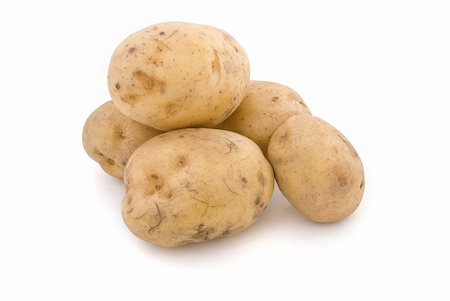 simsearch:400-04351737,k - Nice fresh potatoes  isolated white background Stock Photo - Budget Royalty-Free & Subscription, Code: 400-03955725