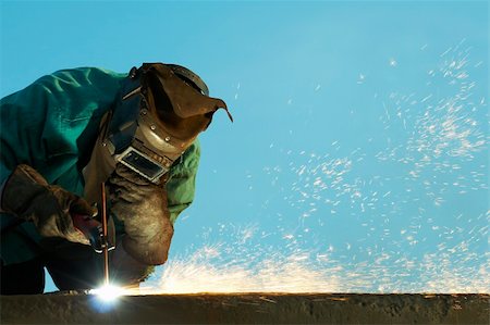 welder at shipyard working Stock Photo - Budget Royalty-Free & Subscription, Code: 400-03955818