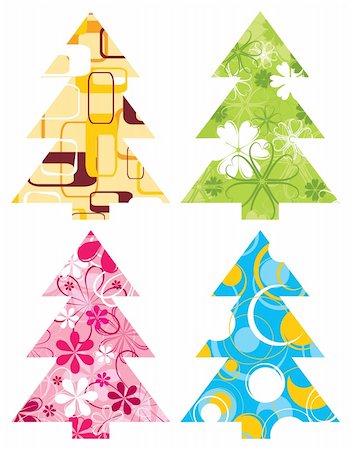 simsearch:632-05817185,k - Christmas tree backgrounds, vector illustration Photographie de stock - Aubaine LD & Abonnement, Code: 400-03955904