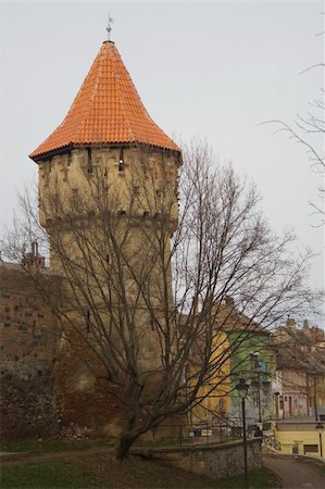 sibiu - Fortification tower of the city of Sibiu. Stock Photo - Budget Royalty-Free & Subscription, Code: 400-03955977