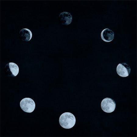 simsearch:400-03907923,k - moon phases collage arranged in a circle Stock Photo - Budget Royalty-Free & Subscription, Code: 400-03956343