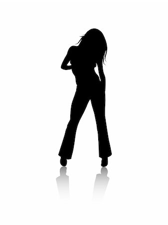 Silhouette of a sexy female abstract vector background Illustration Photographie de stock - Aubaine LD & Abonnement, Code: 400-03956522