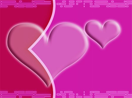 simsearch:633-02418105,k - Computer designed abstract background - Valentine's day card with two harts Stock Photo - Budget Royalty-Free & Subscription, Code: 400-03956604