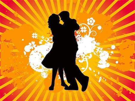 A vector illustration of couple dancing Stock Photo - Budget Royalty-Free & Subscription, Code: 400-03956655