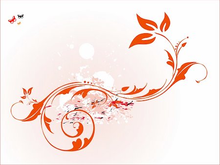 filigree drawings - Trendy abstract vector flower illustration elegance graphic backgrounds Stock Photo - Budget Royalty-Free & Subscription, Code: 400-03956691