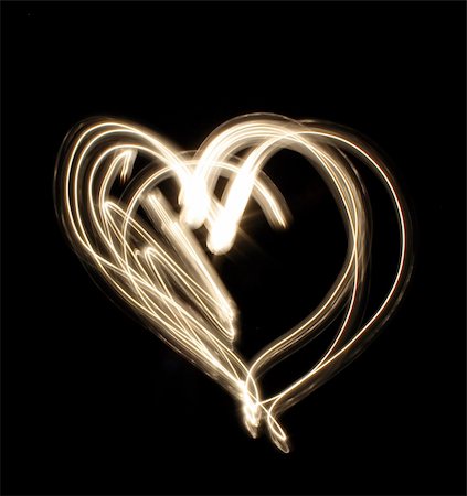 fire romance - light is moving the dark - abstract heart Stock Photo - Budget Royalty-Free & Subscription, Code: 400-03956704