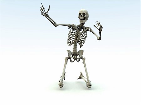 simsearch:400-03933783,k - A Skelton coming out of a white background. Stock Photo - Budget Royalty-Free & Subscription, Code: 400-03956945