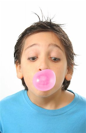 simsearch:700-00182602,k - Bubble gum boy portrait with fun expressions. Look at my galery for more pictures of this model Photographie de stock - Aubaine LD & Abonnement, Code: 400-03957183